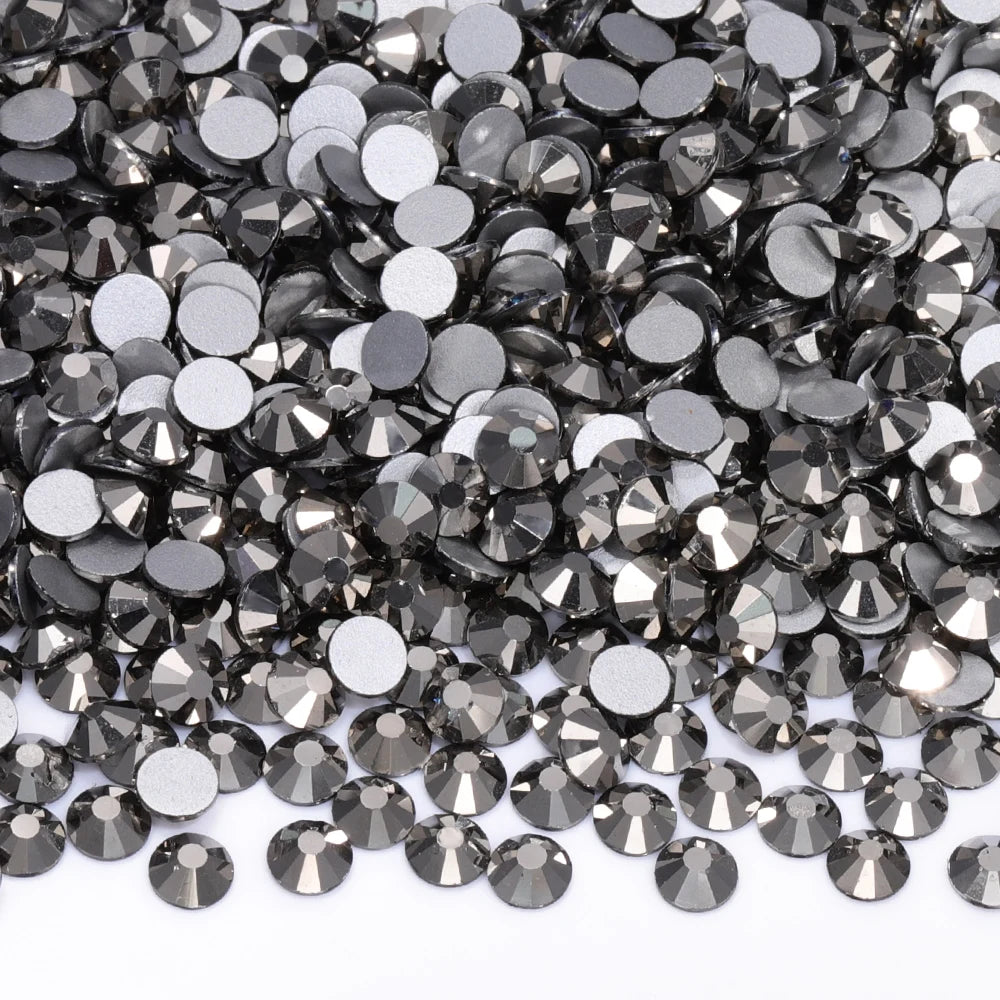 22 Kinds Metallic Colors Mineral Colors Fuchsia Rhinestone Non Hotfix Flat Back Crystal Glass  for Decorative Perfume Crafts