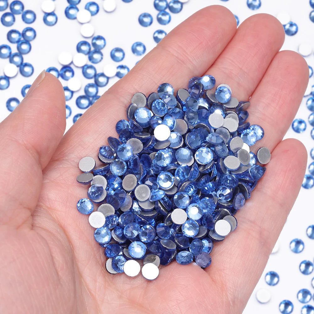 Wholesale 14400pcs/bag Non Hotfix Rhinestones SS6-SS30 Glass Crystal Flatback Regular Cut Rhinestones for Nails Art