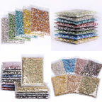 QIYI SS3-SS20 1001-1035 14400pcs Non Hot Fix High Quality Durable Latest Fashion Popular Style Glass Crystal Rhinestones for DIY