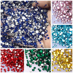 QIYI Wholesale Mixed Size Ss4-ss20 Bling Crystal Rhinestones Bulk for Decorative Nail Art Crafts