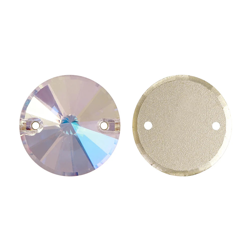 High Quality Sewing on Glitter Rivoli Rhinestones Pointback  Crystal Glass Fancy Stone for Garment Decoration
