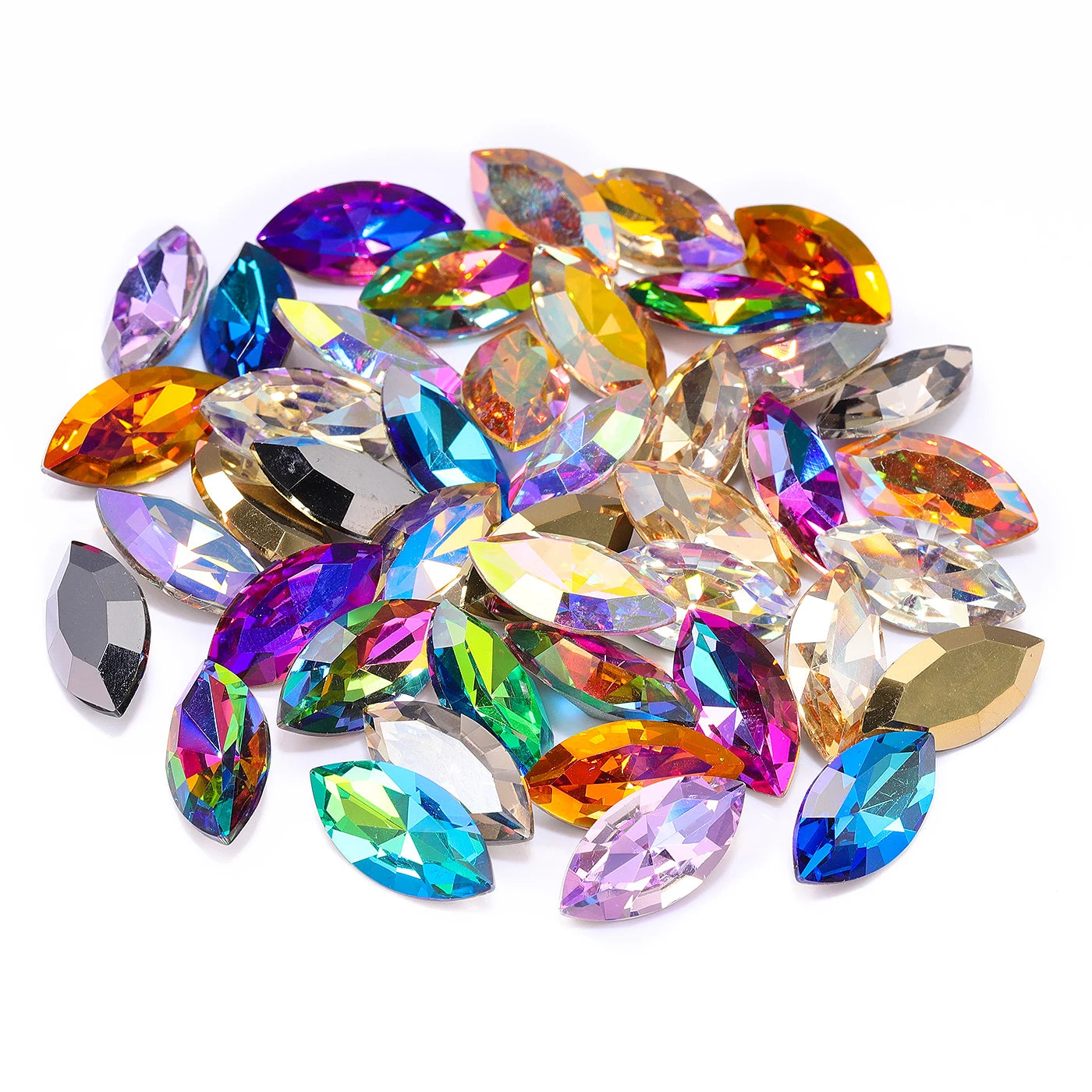 Wholesale Effect Color Fashion Design Minimalist Versatile Popular Decoration Eco-friendly Materials K9 Glass Point Back Stone