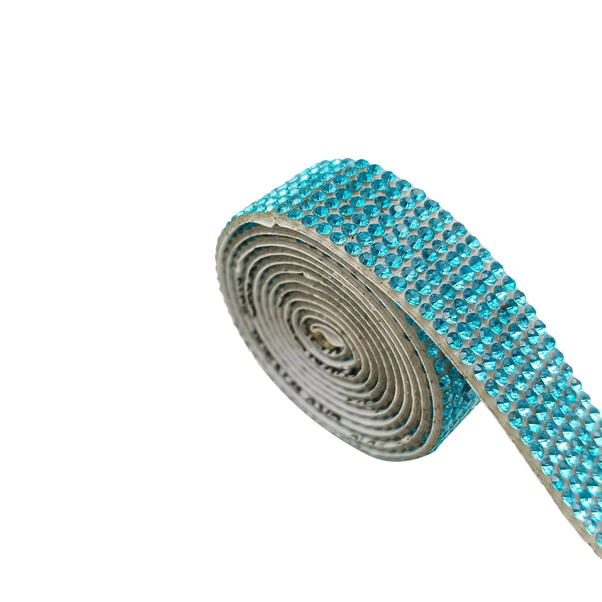 QIYI Wholesale Rhinestone Tape Self Adhesive Rhinestones Trimming Bling Crystal Glass Sheets Roll Wrap Sticker for Tumbler