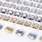QIYI K9 Glass Grade AAAAAA Loose Rhinestones Maxi Cushion Octagon Point Back Stones