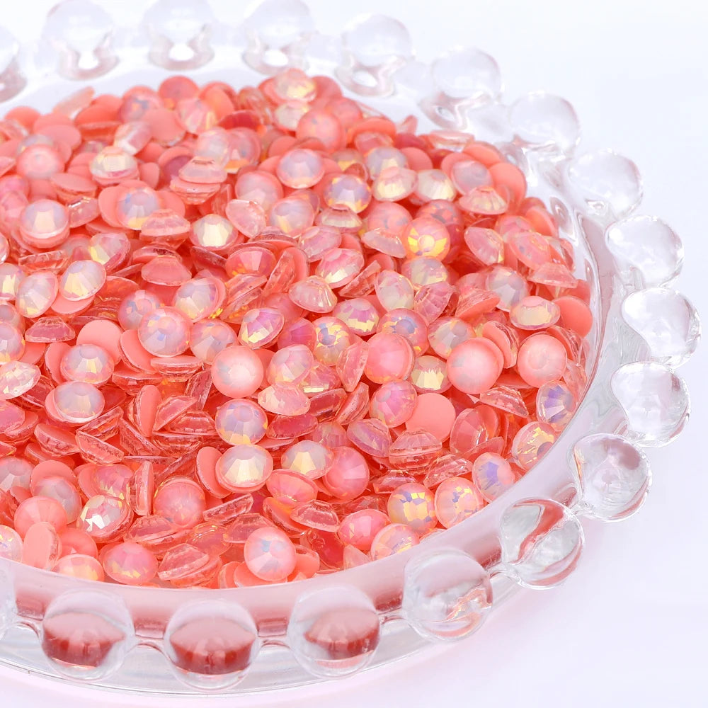 QIYI Mocha Opal Series Bright Shining Colors High Quality Glass Loose Rhinestones Grade AAAAAA 12 Facets for Garment Decoration
