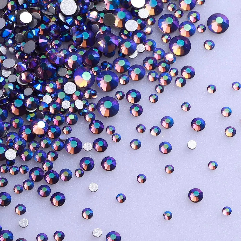 Factory Direct Wholesale Mix Size SS4-SS20 1440pcs/bag High Quality Colorful Glass Rhinestones Grade AAAAAA 12 Facets Flatback