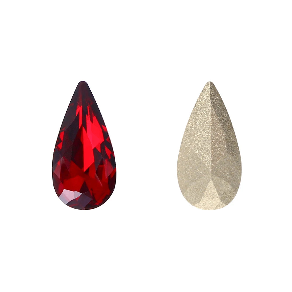 New Arrival Tear Drop Shape K9 Glass Grade AAAAAA Fancy Shape Sparkling Bright Shining Point Back Loose Customized Rhinestones