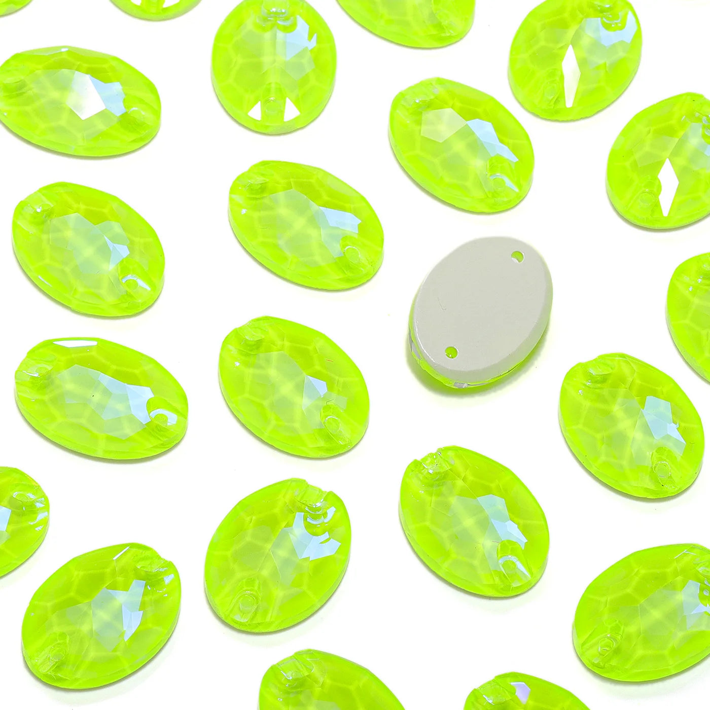 QIYI Oval Crystal Sew-on Rhinestones Flat Back K9 Glass Sew on Stones Garment Beads Clothing Sewing Accessories