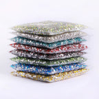 Wholesale 14400pcs Glass Crystal Glue on Rhinestones Bulk Non Hotfix Flatback Rhinestones for Wedding Accessories