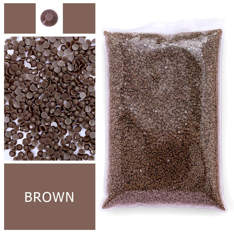 Wholesale Flat Back 2/3/4/5mm Resin Rhinestones Macaroon Series Strass Bulk Bag Rhinestone 50000 Pcs /bag