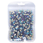 16 Cuts Neon Colors Glass Crystal Rhinestone SS10-SS30 8 Big 8 Small Flatback Rhinestones Grade AAAAAA White Back for Gym