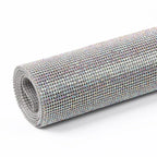 Wholesale 45*120cm Gold Mesh Rhinestones Sheet Aluminum Crystal AB Rhinestone  Fabric for Dress Garment