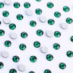 QIYI Hot Selling High Quality Multi Sizes Fashion Green Line Non Hofix Glass Flat Back Rhinestone for Decorate Garment Nail Art