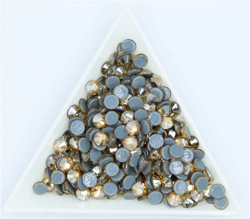 All Sizes 40Colors Crystal AB Hotfix Rhinestones,Glass Strass Hotfix Iron On Rhinestones For Nail Art Sewing & Fabric Decoretion