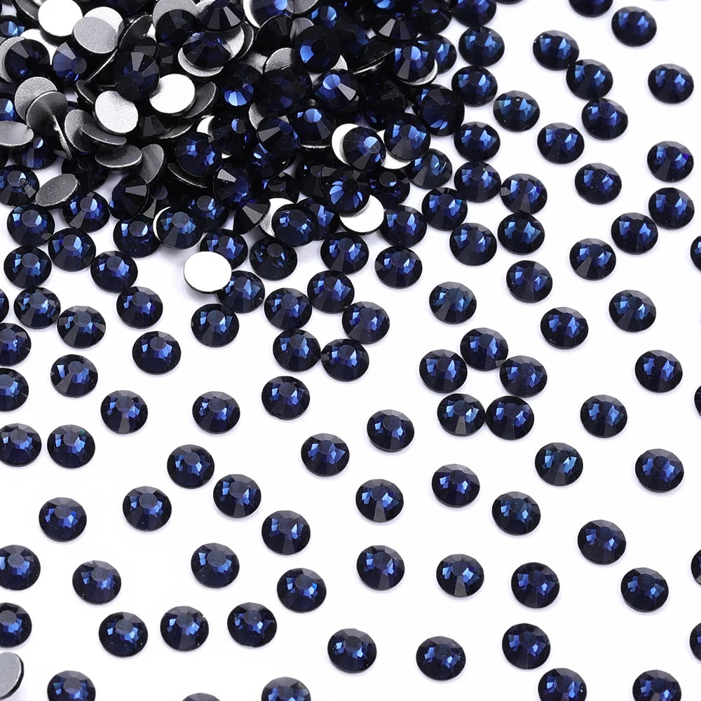 Wholesale Rhinestones 100 Colors Ss06-ss34 Crystal Rhinestone Non Hotfix Flat Back for Top Decoration Accessories