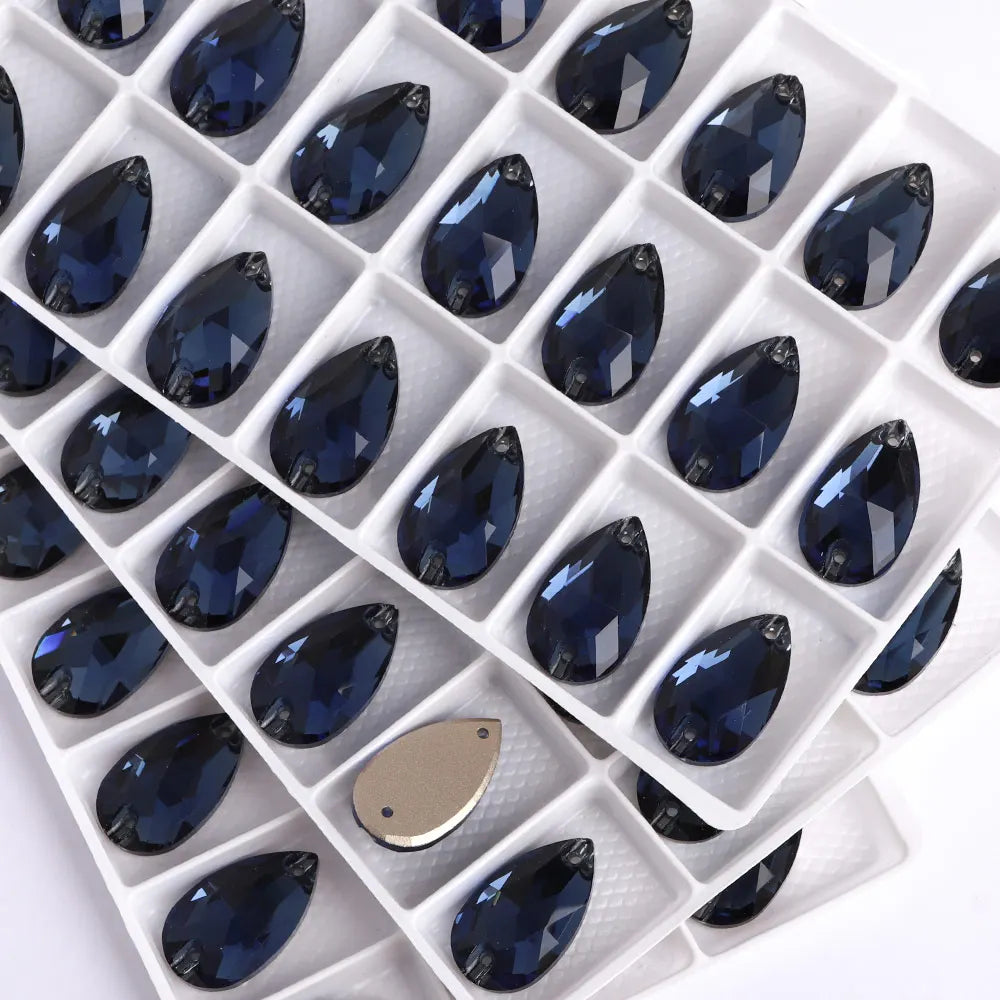 Wholesales Customize New Trend Drop  Shapes Colors Crystal Beads Sewing-On Rhinestones for Jewelry Clothes