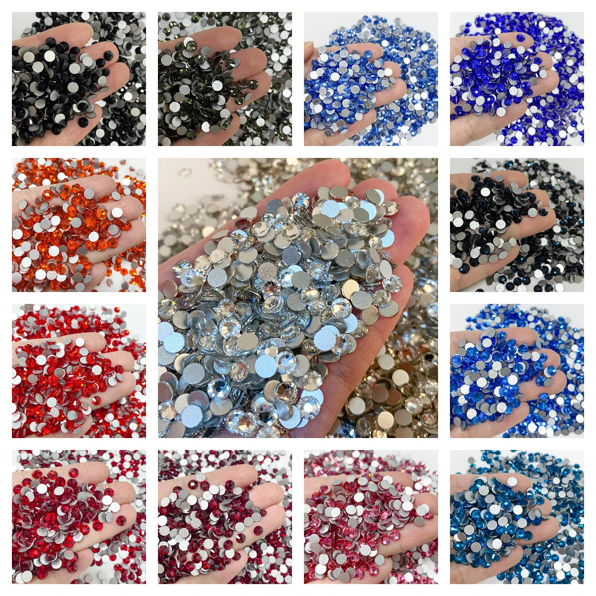 QIYI SS30-SS60 1001-1129 Colors Flat Back Non Hot Fix Durable Latest Fashion Popular Style Glass Crystal Rhinestones for Shoe