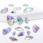 High Quality  Mixedsize Galactic Sew-on Glass Rhinestones  Flatback 2 Holes Bulk Sewing Strass for Bags & Garment Jewelry Bling