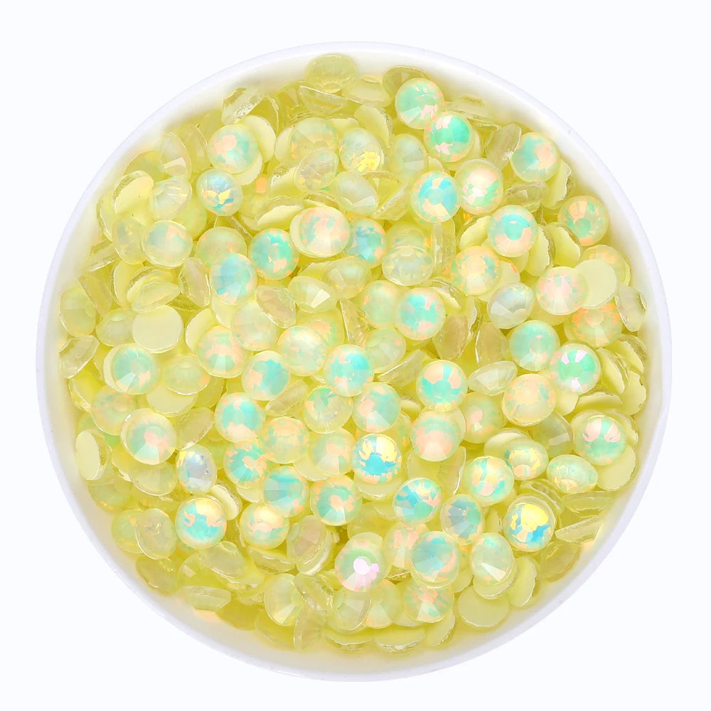 QIYI Hot Sale 3mm 4mm 5mm 6mm Crystal Mocha Opal  Clear Non Hotfix Glass Rhinestones Wholesale Trimmings for Nail Art