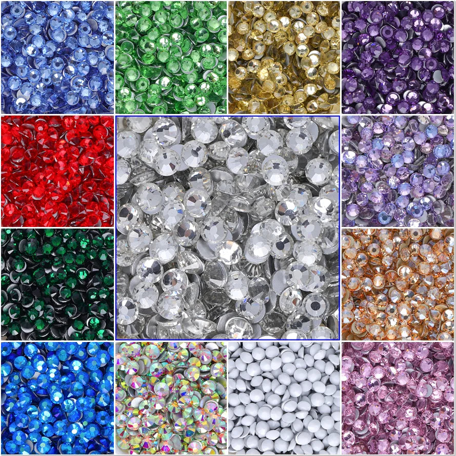 VDD 163 for Magic Green SS4-SS30 Glass Rhinestones Crystal Flatback Strass Glitter Stones for DIY Nail Art & Bag Decorations