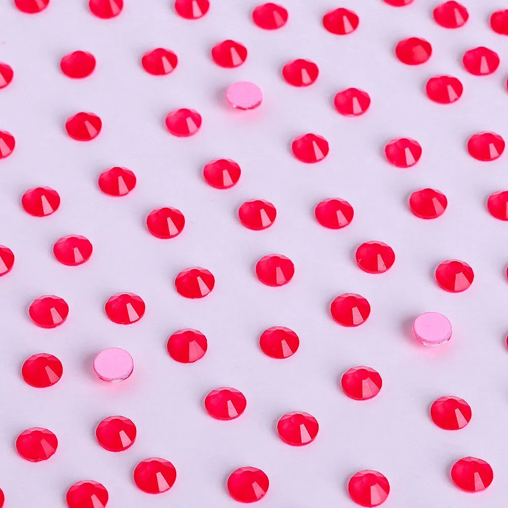 Factory Wholesale Rhinestone Non Hotfix Neon Flat Back Crystal Pink Glass Rhinestones for DIY Nail Clothing