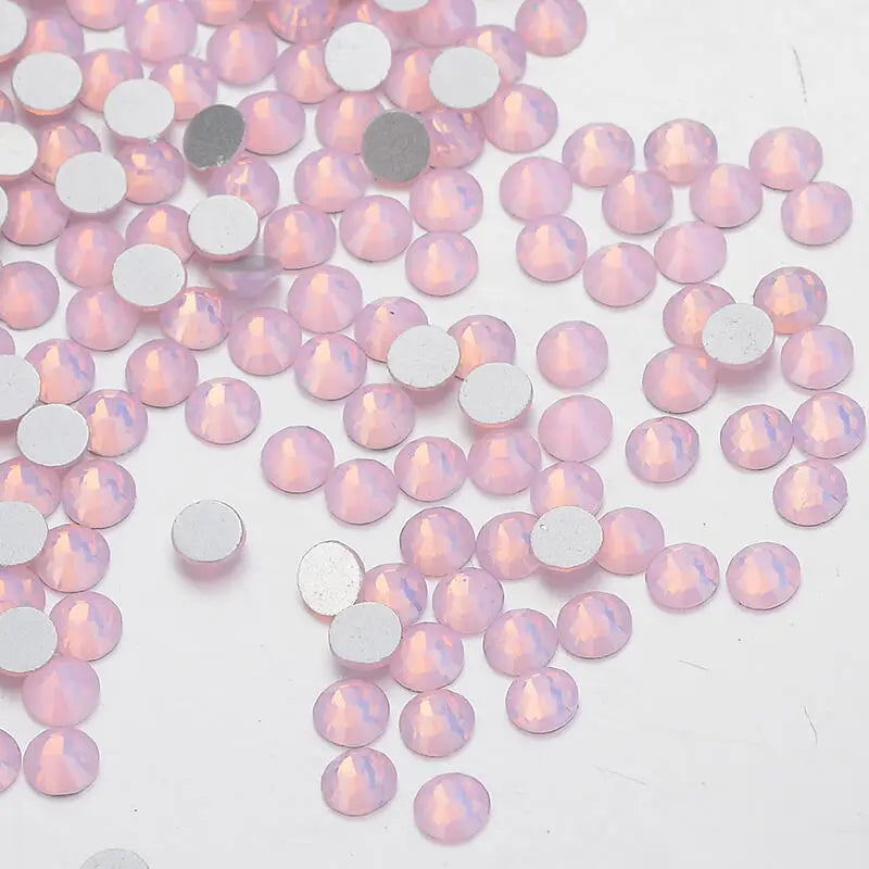 Factory Wholesale Rhinestones Lt Pink Color Silver Base Flat Back Strass Crystal Non Hot Fix Rhinestone for Bra Decoration