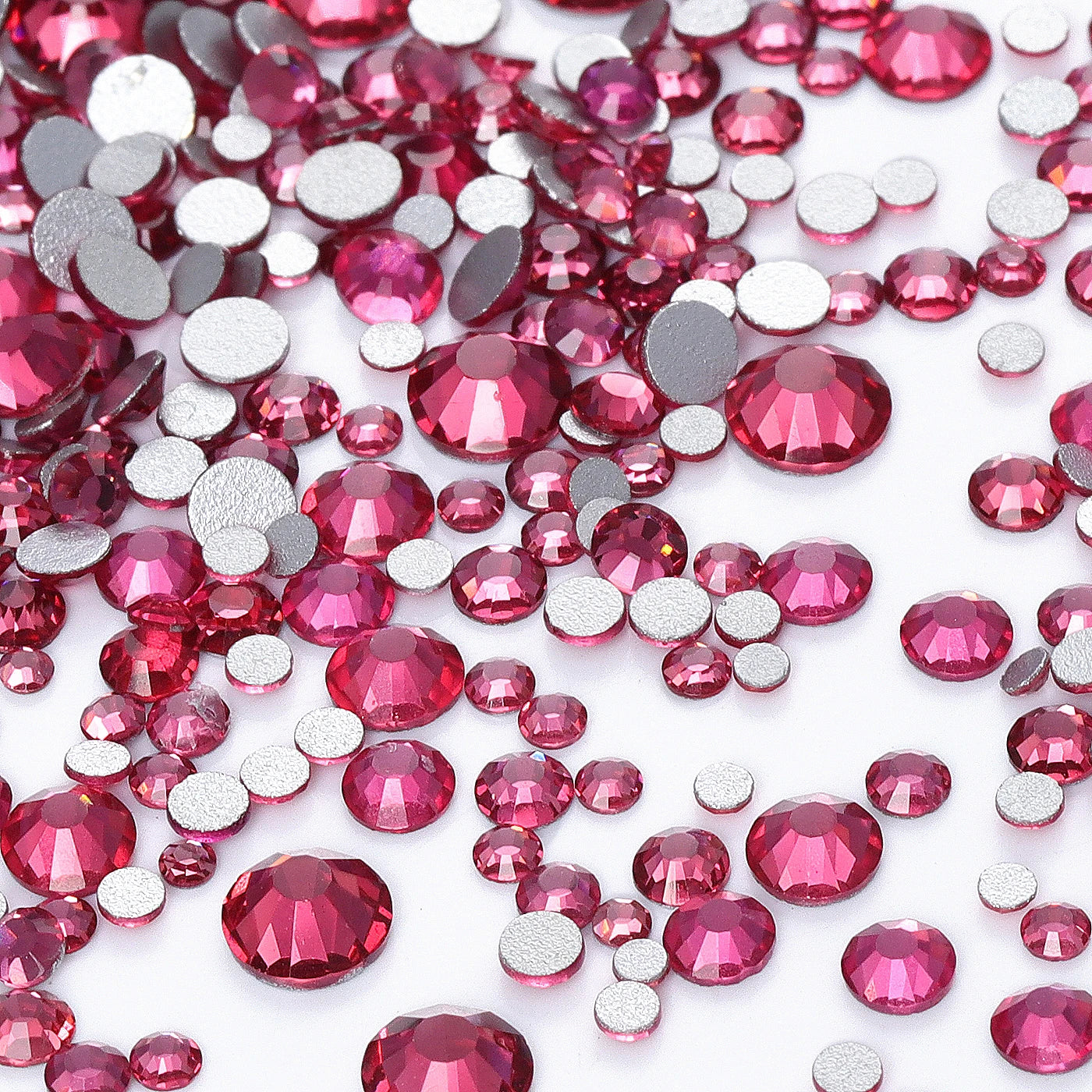 QIYI Wholesale Mixed Size Ss3-ss20 Crystal Rhinestones  Non- Hotfix Round Loose RhinestonesBulk for Decorative Nail Art Crafts