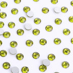 QIYI Hot Selling High Quality Multi Sizes Fashion Green Line Non Hofix Glass Flat Back Rhinestone for Decorate Garment Nail Art