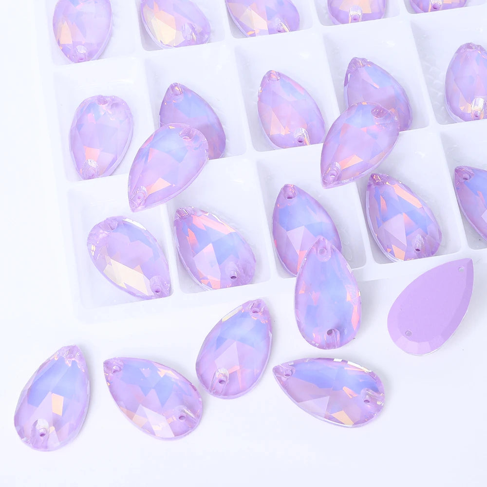 Wholesales Customize New Trend Drop  Shapes Colors Crystal Beads Sewing-On Rhinestones for Jewelry Clothes