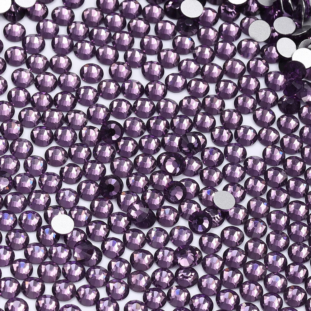 QIYI 1001-1035 SS30-SS50 Colors Flat Back Hot Fix Durable Latest Fashion Popular Style Glass Crystal Rhinestones for Garment
