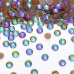 Wholesale Luminous Mocha Shimmer Color Glass Flatback Rhinestones Glass Crystals Rhinestones Diamond for Fashion Jewelry Earring