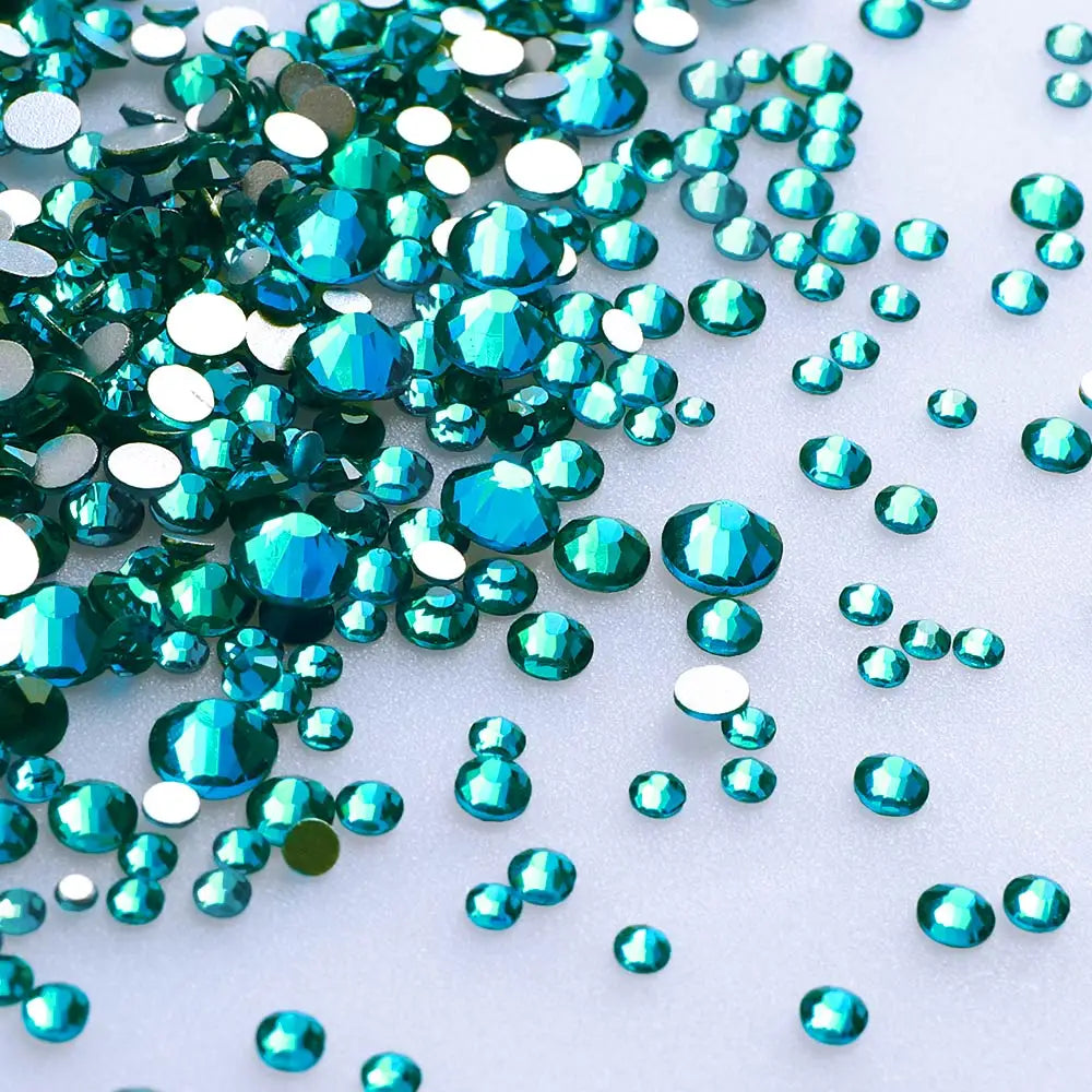 Wholesale Custom Ss4-ss20 Mix Size Rhinestone Non Hotfix Flat Back Rhinestones Bulk Crystal for Nair Art Decoration