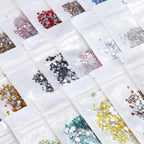 QIYI High Quality Glass Crystal AB Rhinestones  Mixed Size Ss3-ss20  Non Hotfix Flatback Crystal Rhinestones for Clothing Fabric