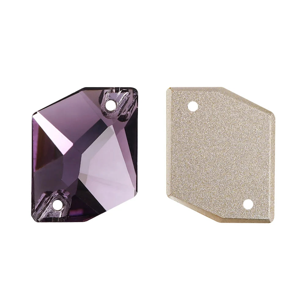 3265 Cosmic Shape 10*12mm/11*14mm/13*17mm/17*21mm Top Quality Durable Innovative Design Clear Glass Sew-on Rhinestones for DIY