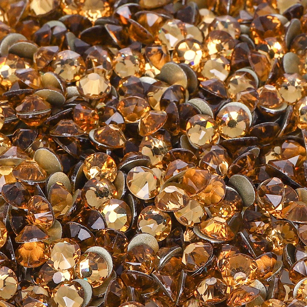 QIYI Factory Direct Wholesale 2088 Non Hot Fix 12 Facets Multi Colors Size Flat Back High Quality Glass Loose Rhinestones