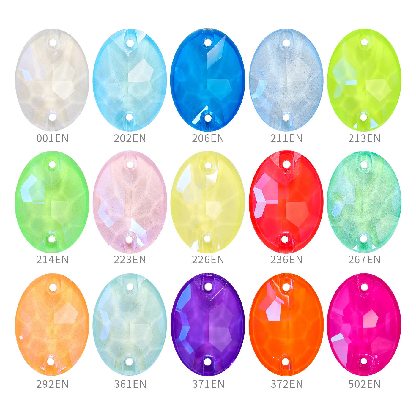 Wholesale Oval Crystal Sew-on Rhinestones K9 Glass Sew on Stones Garment Beads Clothing Sewing Accessories