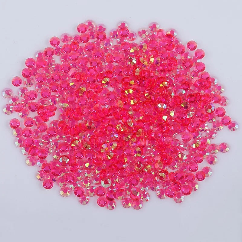Wholesale Hot Fix Flat Bottomed Jelly Rhinestones Transparent Crystal Rhinestone for Handicrafts