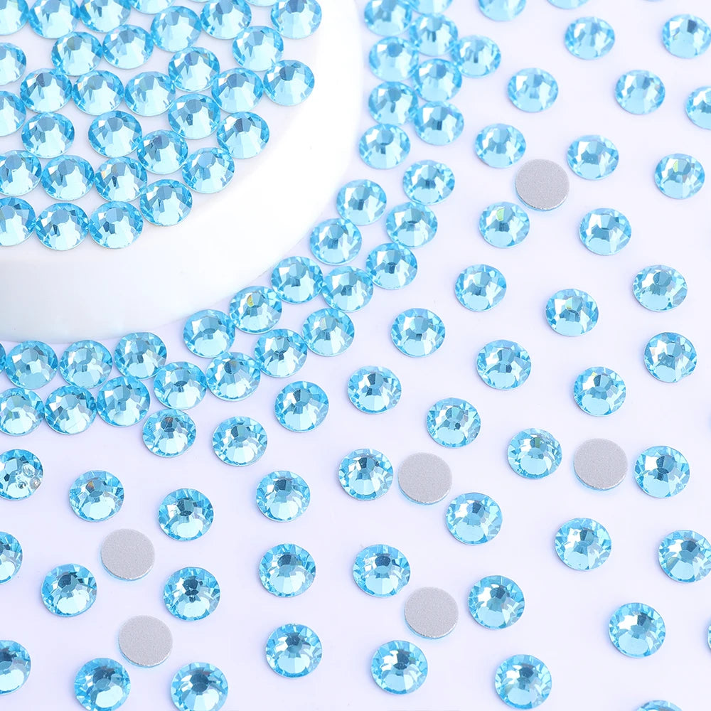 QIYI Wholesale 14400pcs Bulk Package Flatback Rhinestones Glitter Bling Glue on Luminous Rhinestones for Accessories