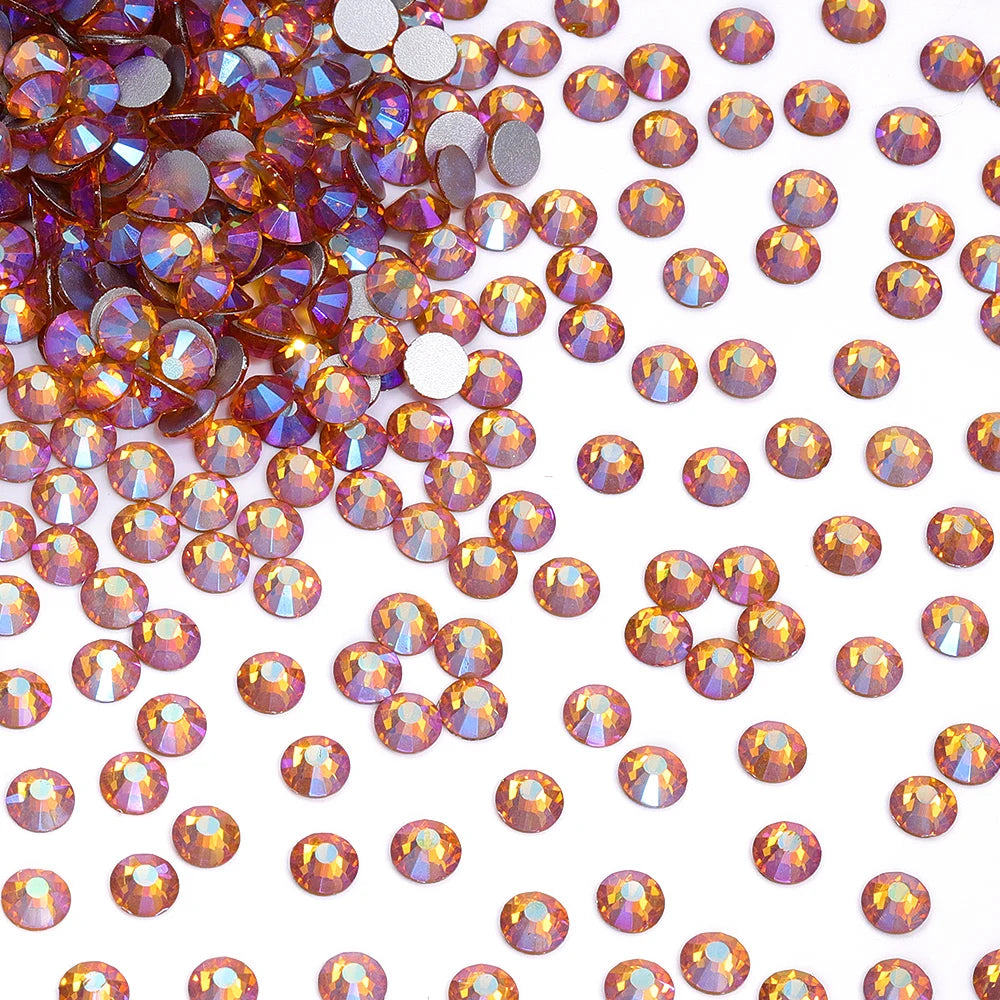 Wholesale Over 200 Colors Non Hotfix Rhinestones SS6-SS30 Glass Crystal Flatback Regular Cut Rhinestones for Shoes and Nails Art