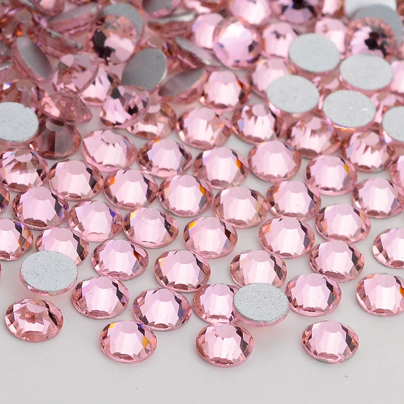 Hot Sale Bulk Flat Back Glass Crystals Nail Art Rhinestones Non-Hotfix Glitter Diamond Jewelry Accessory