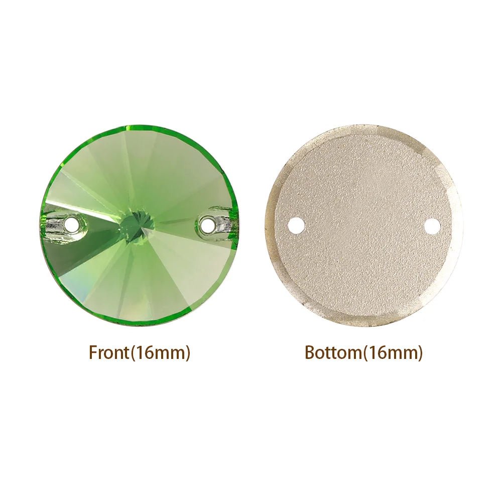 3200 QIYI Innovative Design Top Quality Rivoli Shape Flat Back Glass Crystal Sew on Rhinestones for Designer Garment Decoration