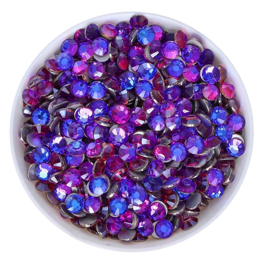 QIYI  SS30-SS60 1130-1187 14400pcs Non Hot Fix Flat Back Factory Wholesale High Quality Durable Glass Rhinestones for Girls
