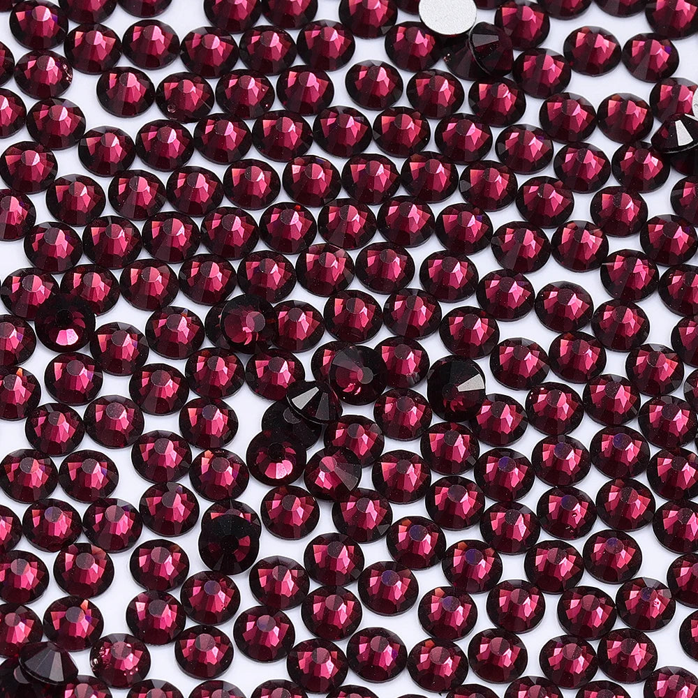 QIYI 1001-1035 SS30-SS50 Colors Flat Back Hot Fix Durable Latest Fashion Popular Style Glass Crystal Rhinestones for Garment