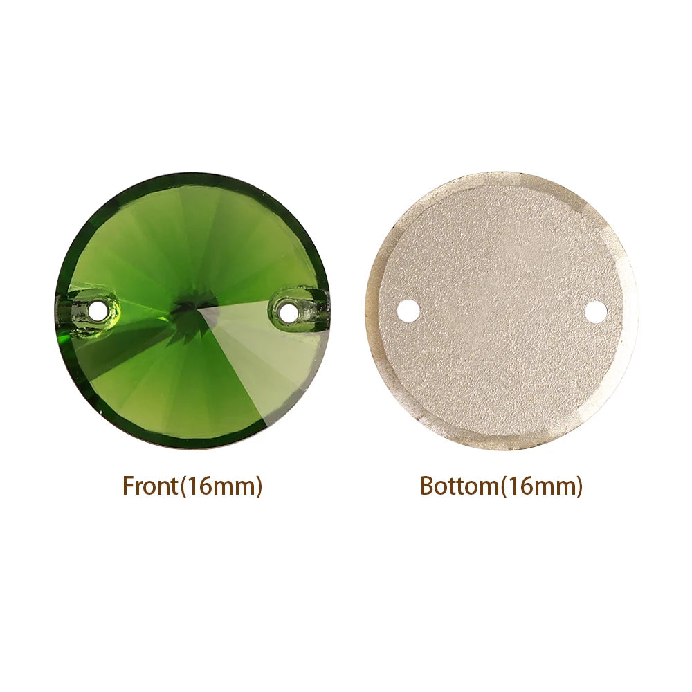 3200 QIYI Innovative Design Top Quality Rivoli Shape Flat Back Glass Crystal Sew on Rhinestones for Designer Garment Decoration