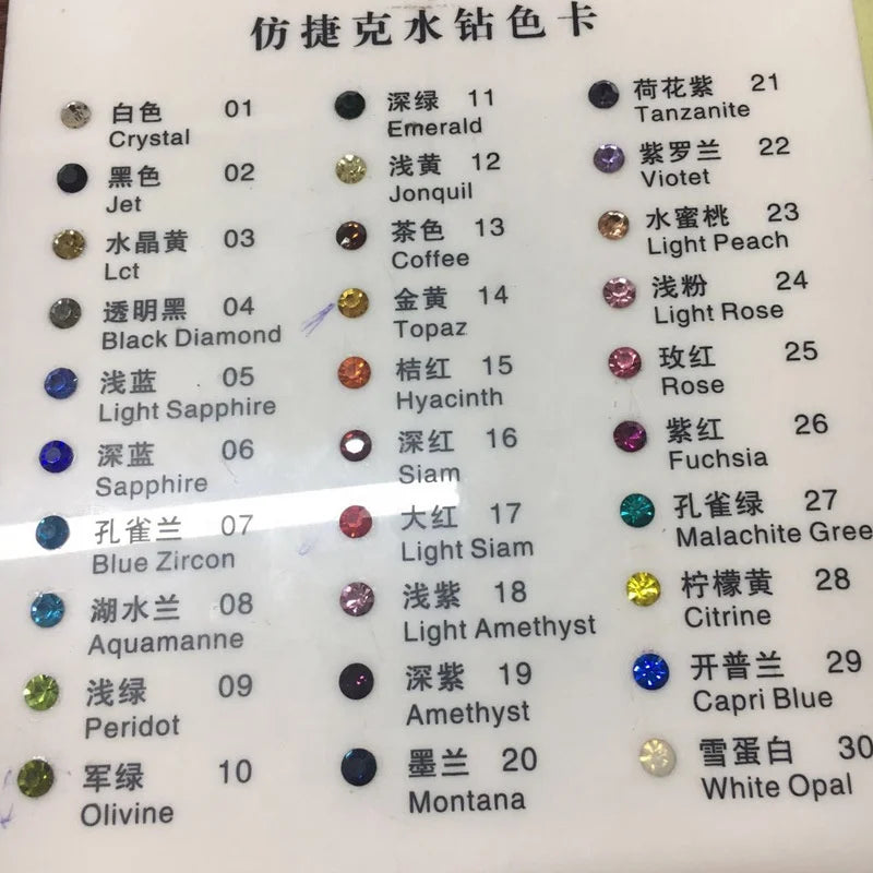 High Quality Bulk Glass Rhinestones Transparent for Nail Art Bags Garments Shoes Decoration Jewelry Decoration