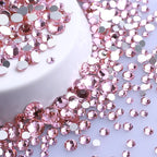 QIYI Rhinestone Mix Sizes Gems Charms Nail Art Rhinestones for Designs Flat Back Crystal High Quality Wholesale 3D Glass Silver