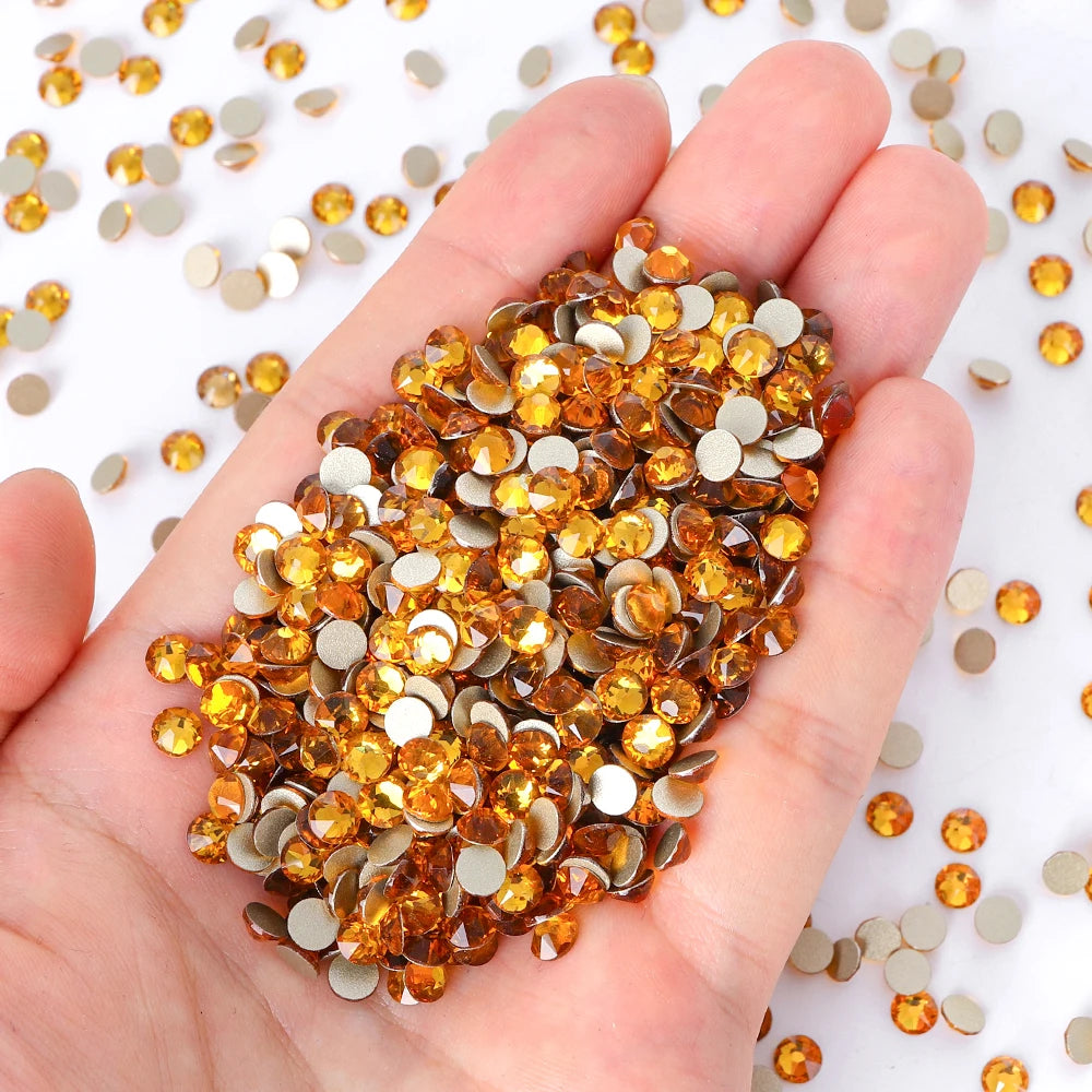 Top Quality 2088 Crystal Glass Rhinestones 16 Cut Facets Round Flatback Diamond Strass AB in Bulk Stones for Cloth Tumbler