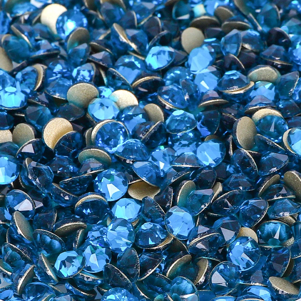 QIYI Factory Direct Wholesale 2088 Non Hot Fix 12 Facets Multi Colors Size Flat Back High Quality Glass Loose Rhinestones