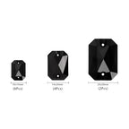 Emerald Cut High Quality Latest Fashion Clear Glass Flat Back Sew-On Rhinestones 12 Facets DIY Wedding Dress Garment Shoes Two