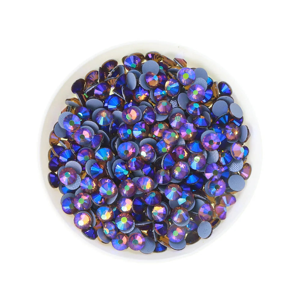 Factory Direct Wholesale High Quality Big Size Ss20-ss50 1440PCS Crystal AB Rhinestones Hot Fix Glass Flat Back Rhinestones